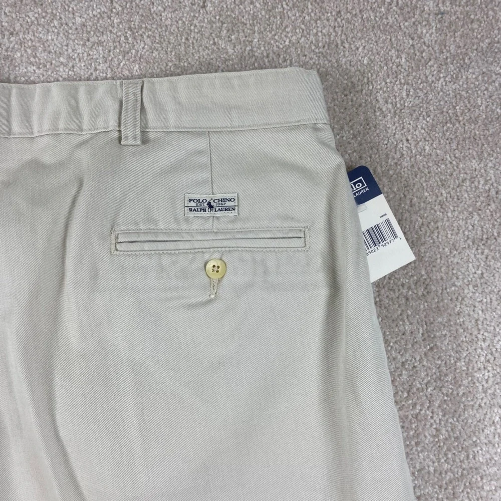 Polo by Ralph Lauren Men’s Light Khaki Pleated Chinos